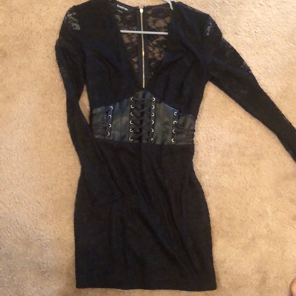 Bebe Black Lace mini dress